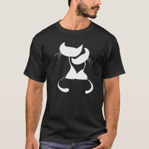 2 Katzen Paar Zuneigung Liebe Fürsorge Geschwister T-Shirt