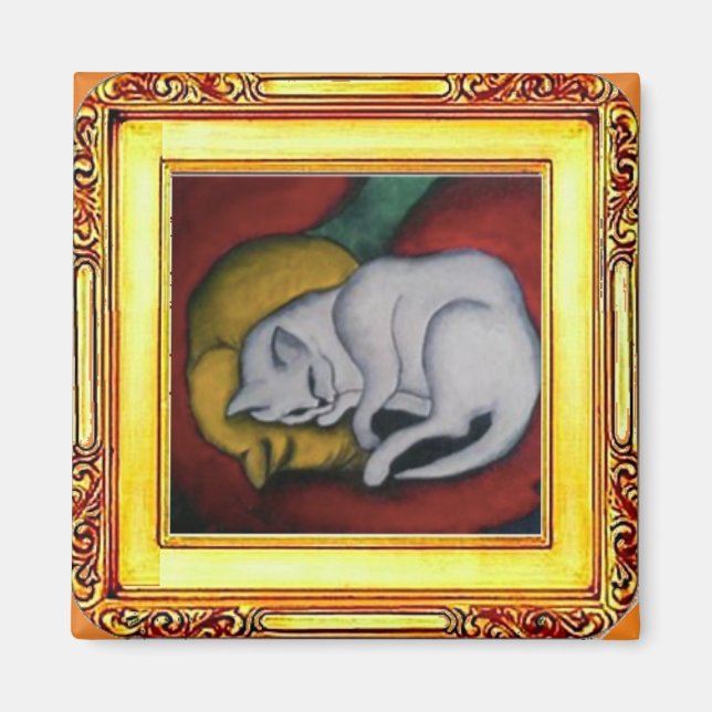 2 Katzen von Franz Marc Magnet (Vorne)