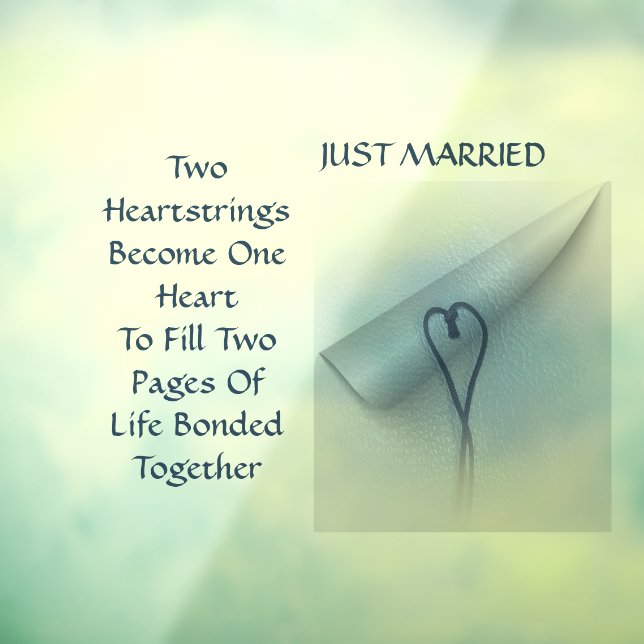 2 Kerne 2 Seiten 1 Auto zum Hochzeitssymbol Fensteraufkleber (Blatt 3)