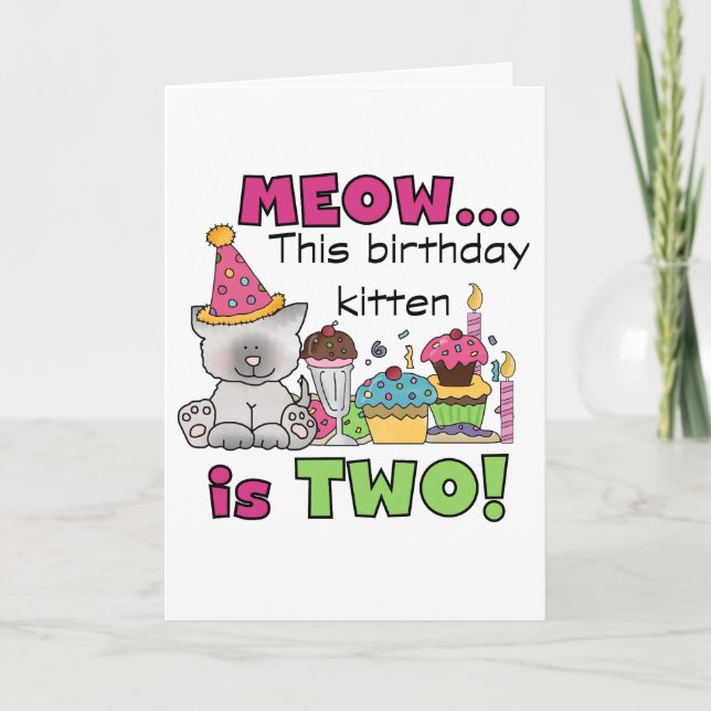 2. Kitten Geburtstagsgeschenke und Geschenke Karte (Vorderseite)