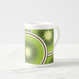 2 Kiwi Prozellantasse