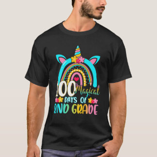 2. Klasse 100 Magische Tage des Lernens Unicorn Ra T-Shirt