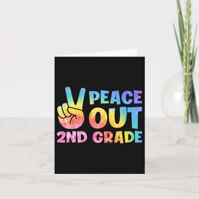 2. Klasse 2024 Graduate Happy Last Day of Scho Karte (Vorderseite)