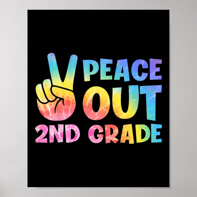 2. Klasse 2024 Graduate Happy Last Day of Scho Poster (Vorne)