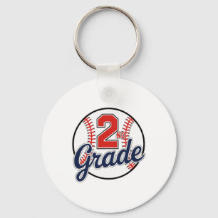 2. Klasse Baseball Zurück zur Schule Baseballspiel Schlüsselanhänger