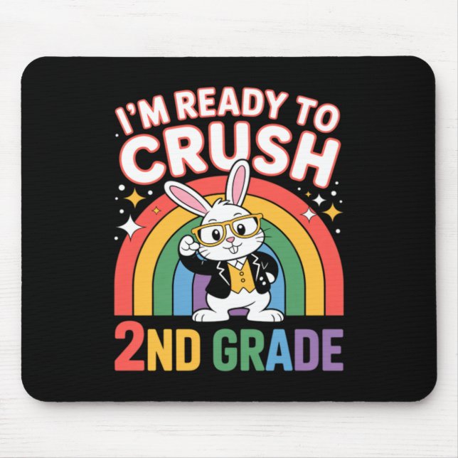 2. Klasse Dabbing Bunny Zurück zur Schule Ich bin  Mousepad (Vorne)