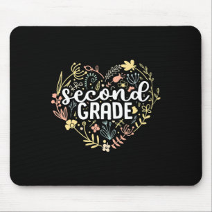2. Klasse Florales Herz Ck Zurück zur Schule Lehre Mousepad
