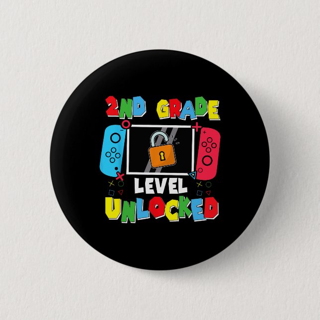 2. Klasse freigeschaltet Zurück zur Schule Erster  Button (Vorderseite)