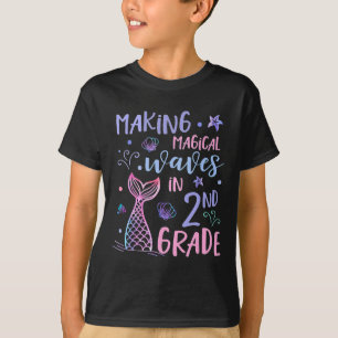 2. Klasse für Mädchen Niedliche Meerjungfrau zurüc T-Shirt