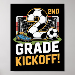 2. Klasse Fußball-Kickoff CK Zurück in die Schule Poster