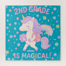 2. Klasse ist magisch zurück zur Schule Einhorn