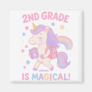 2. Klasse ist magisches Einhorn zurück zur Schule Magnet