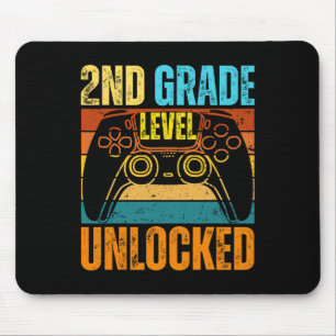 2. Klasse Level freigeschaltetes Gamer Boy T-Shirt Mousepad