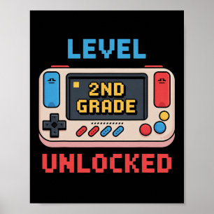2. Klasse Level freigeschaltetes Videospiel Ck Zur Poster