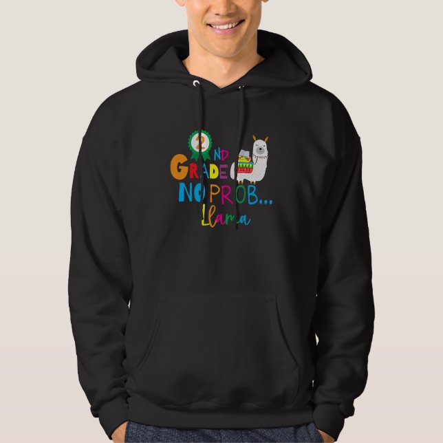 2. Klasse No prob llama Zurück zur Schule 2021 202 Hoodie (Vorderseite)