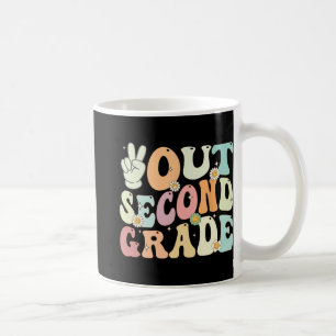 2. Klasse Retro Groovy letzten Tag der Schule 2 Kaffeetasse