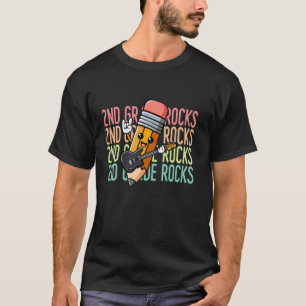 2. Klasse Rocks Lehrer-Team Second Grade Vibes Sq T-Shirt