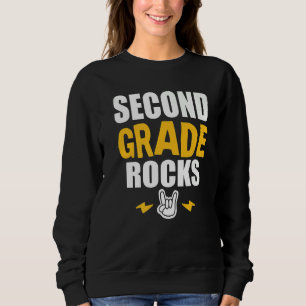 2. Klasse Rocks Zurück zur Schule Musiklehrer Stut Sweatshirt