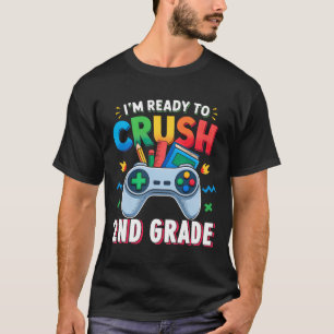 2. Klasse Shirt für Jungen Videospiel Zur Schule F