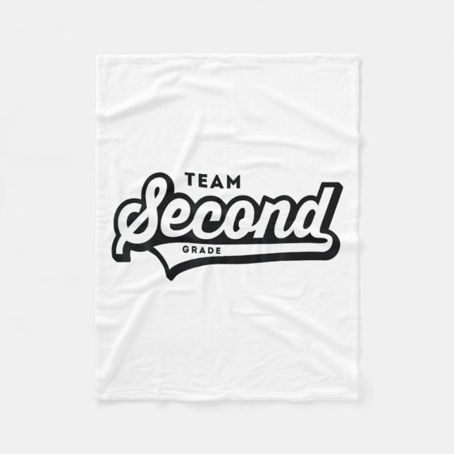 2. Klasse Team Schule Lehrer Zweiter Baseball Stil Fleecedecke (Vorderseite)