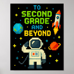 2. Klasse und weiter als Astronaut Space Boys Game Poster