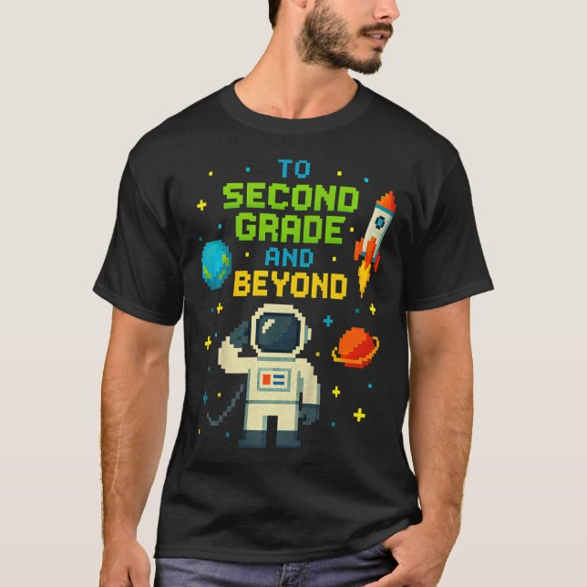 2. Klasse und weiter als Astronaut Space Boys Game T-Shirt (Vorderseite)