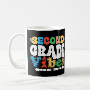 2. Klasse Vibes Funny Back To School Groovy Kaffeetasse