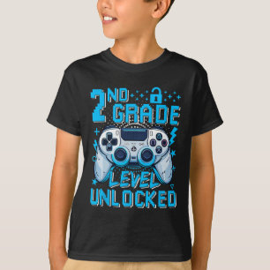2. Klassenstufe freigeschaltetes Videospiel erster T-Shirt