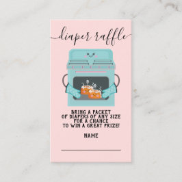 2 kleine Brötchen im Ofen Diaper Raffle Begleitkarte