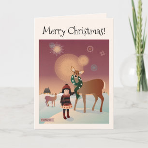 2 Kleines Mädchen mit Hirschkunst ©️ TRForsman Karte