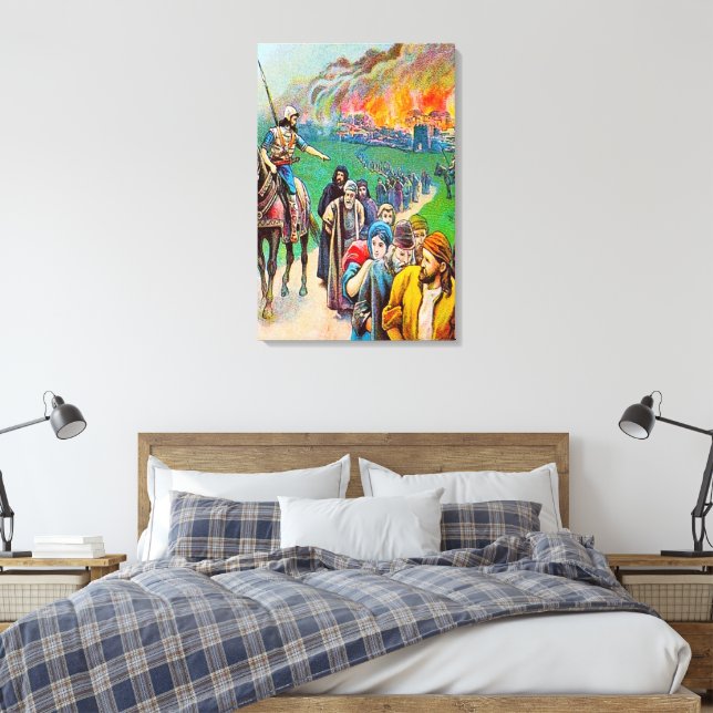 2 Könige 25 Judah Gefangen zur Babylon-Leinwand Leinwanddruck (Insitu (Schlafzimmer))