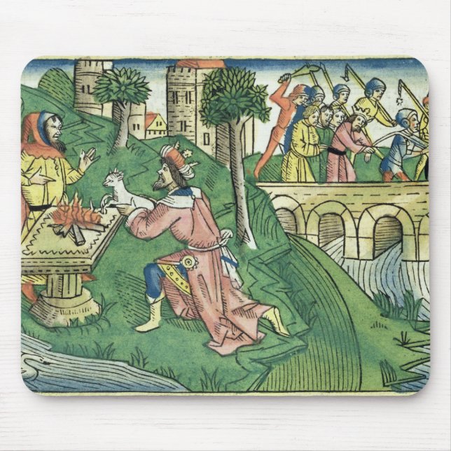 2 Königen 16 9-16 die Leute von Damaskus werden c Mousepad (Vorne)