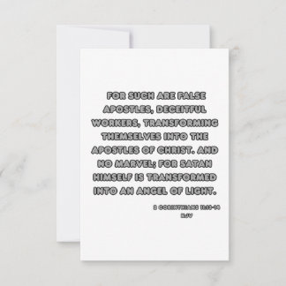 2 Korinthen 11:13-14 KJV Bibelverse Begrüßung Karte