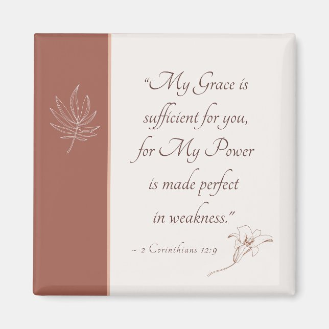 2 Korinthen 12:9 Mein Grace ist ausreichend Magnet (Vorne)