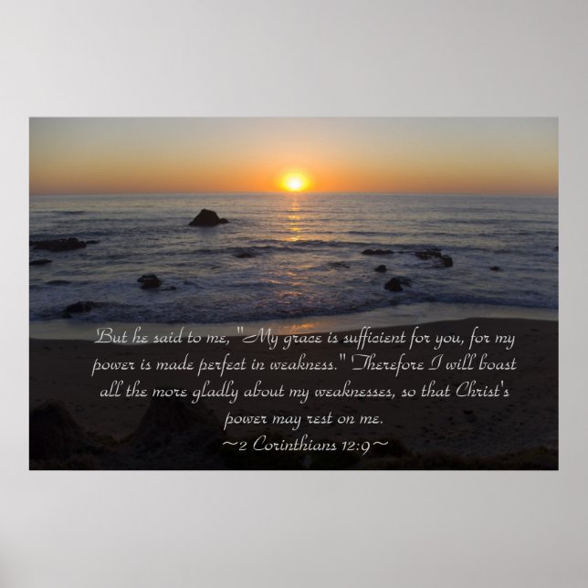 2 Korinthen 12:9 Poster (Vorne)