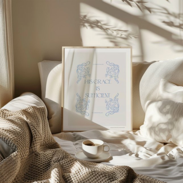 2 Korinthen 12:9 Seine Gnade ist ausreichend Poster (Von Creator hochgeladen)