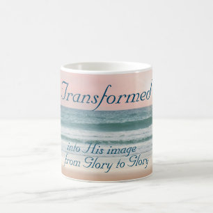 2 Korinthen 3:18 verwandelt sich in sein Bild Tasse
