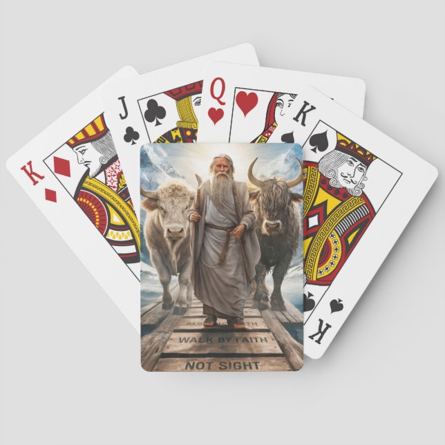 2 Korinthen 5:7 Glaube über die Augen, Vertrauen i Spielkarten (Rückseite)