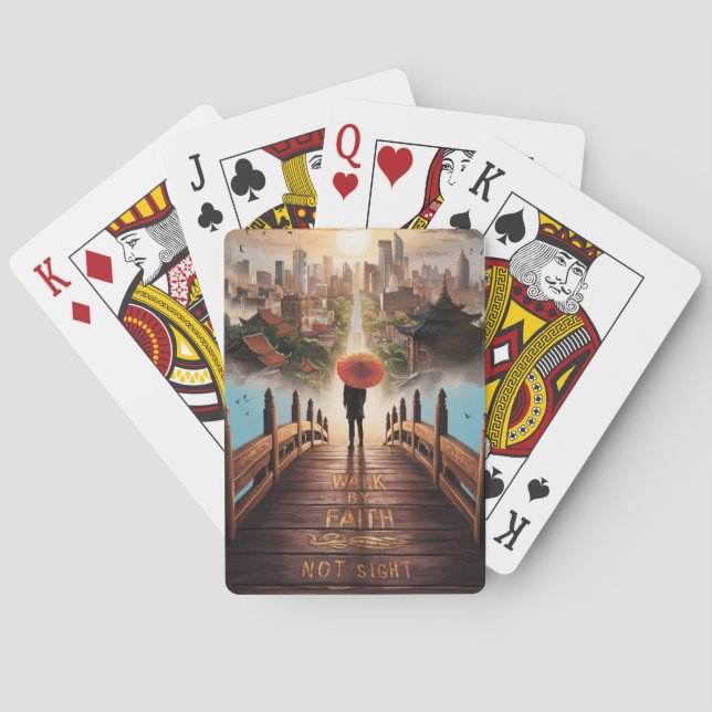 2 Korinthen 5:7 Leben durch den Glauben, nicht dur Spielkarten (Rückseite)