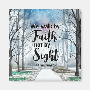 2 Korinthen 5:7 Zu Fuß durch den Glauben nicht dur Magnet