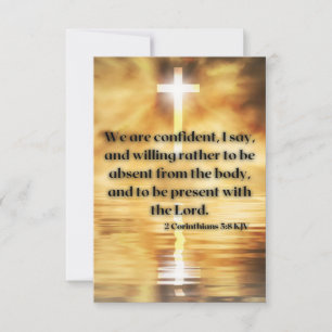 2 Korinthen 5:8 KJV Bibelschrift Pic Begrüßung Karte