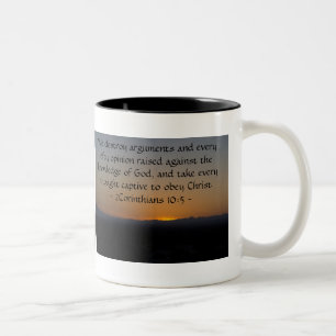 2 Korinther 10:5 Zweifarbige Tasse