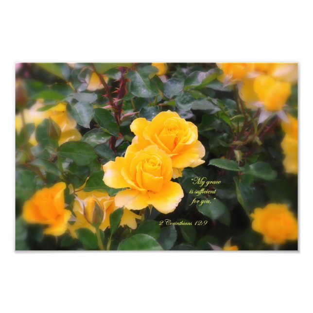 2 Korinther 12:9 Mein Grace ist ausreichend für Si Fotodruck (Vorne)