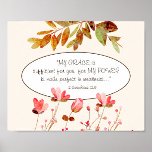 2 Korinther 12:9 MY GRACE ist ausreichend für Sie Poster