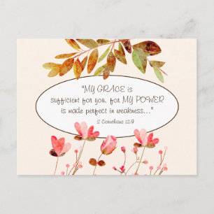 2 Korinther 12:9 MY GRACE ist ausreichend für Sie Postkarte