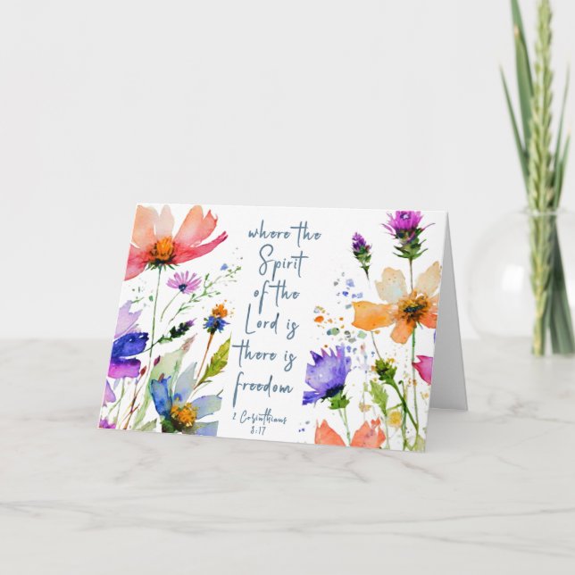 2 Korinther 3:17 Freedom Bible Verse Karte (Vorderseite)