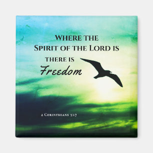 2 Korinther 3:17 Freedom Bible Verse Magnet