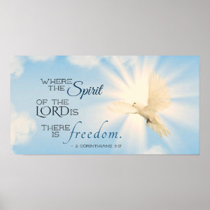 2 Korinther 3:17 ...Freedom Bible Verse Poster