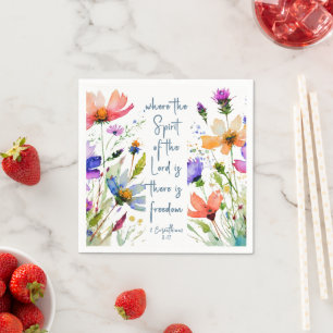 2 Korinther 3:17 Freedom Bible Verse Serviette