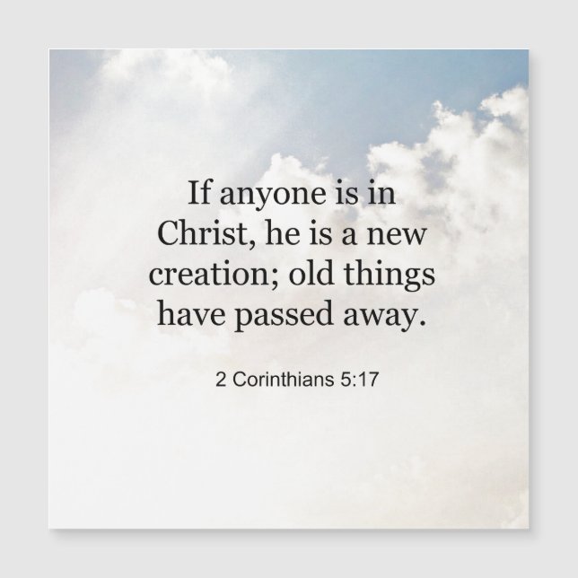 2 Korinther 5:17, Bibelverse, Magnetkarte (Vorderseite)